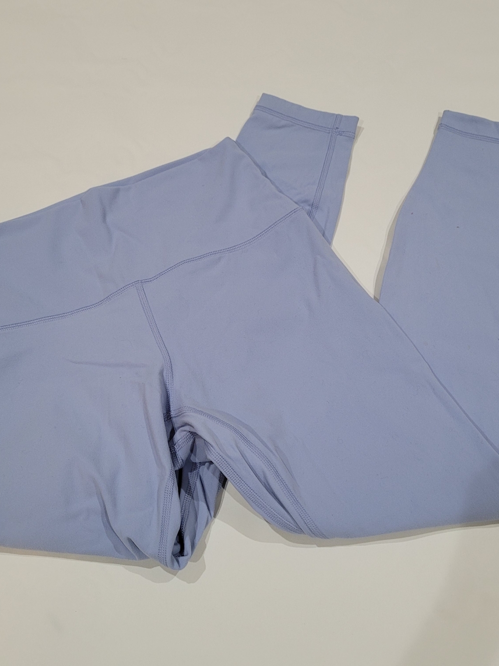 High-Waist Women's Leggings in Icy Bright Blue
